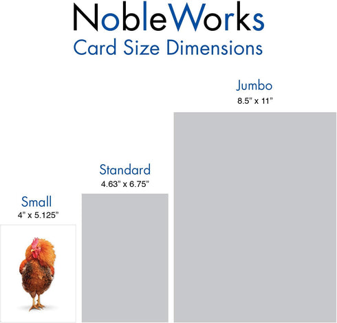 The Best Card Company - 20 Blank Birds Notes with Envelopes - All Occasion Chicken Assortment (10 Designs)