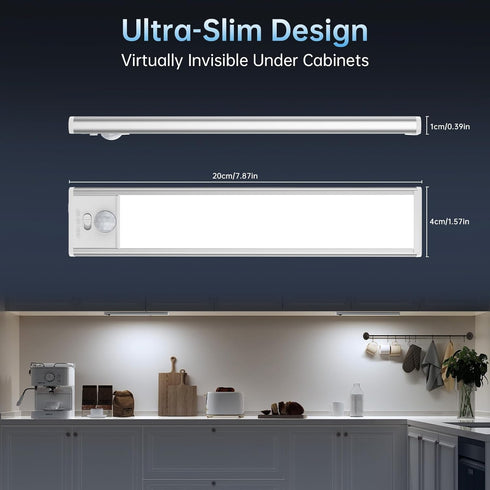 Lighting,5 Pack Indoor,3 Dimmable,Magnetic Closet Counter Under Cabinet Rechargeable Motion Sensor Light Colors Lights