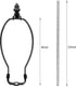 Lamp Kit, Table Lamp Wiring Kit with 8 Inch Harp, 3-Way Socket, 12" Lamp Pipe for DIY Design or Repair (Black Finish)