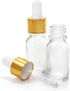 Kingrol 40 Pack Clear Glass Dropper Bottles, 10ml Tincture Bottles for Essential Oils, Perfumes, Chemistry Lab