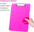 Rimilak Plastic Clipboards Set of 6, Translucent Clip Board with Low Profile Metal Clip, 12.5 x 9 Inch
