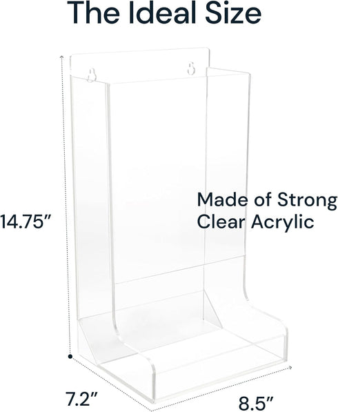 Acrylic Dispenser Bin for Bulk Storage, Safety Glasses Holder