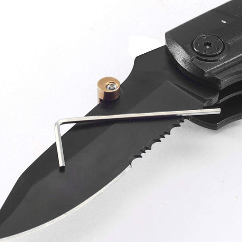 edcfans 3 Pack Thumb Stud Replacement for Buck 110 Knife with Hex Wrench (Black, Silver, Brass)