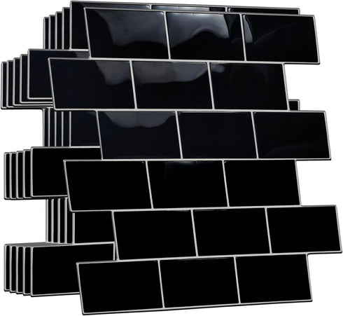 WALPLUS Upgraded Backsplash Tile Peel and Stick for Kitchen Wall Stick On