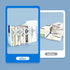 M&G Adjustable Bookends, Metal Bookend for Heavy Books, Desk Magazine File Organizer Holder Extends up to 20in, Blue