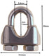 Eowpower 20 Pieces Stainless Steel M3 Wire Rope Cable Clip Clamp, 3 mm