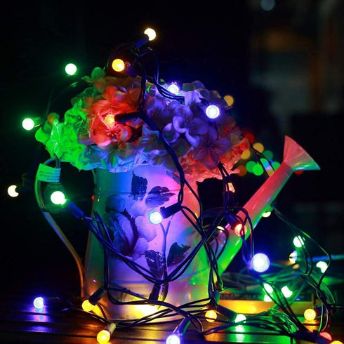 18.6Ft 50 G12 LED Colorful Mini Globe String Lights Ball Christmas Tree Lights for Small Tree Crafts Garden Fence