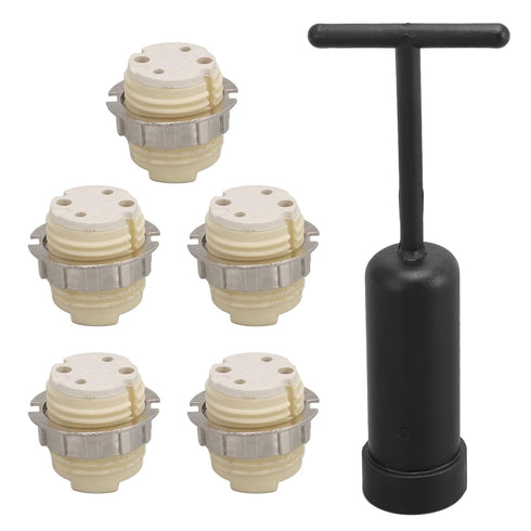 HEEPDD G9 Bulb 5Pcs Pack G9 Bulb Light Base Socket, Resistance Ceramic Lamp Holder, Mini Spring Mechanism for Wall