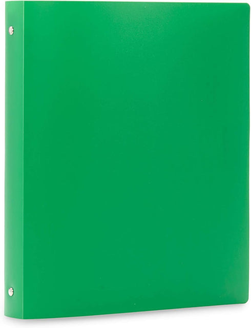 Blue Summit Supplies 3 Ring Plastic Binders, 1 Inch Light Flexible Plastic, Assorted Colors, 6-Pack