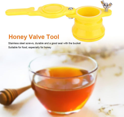 5 Honey Gate Valve, Honey Gate Valve for Gallon Bucket, Honey Strainer, Bee Honey Tap Gate Valve Tool Beekeeping