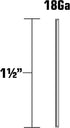 Metabo HPT 1-1/2 Inch 18 Gauge Brad Finish Nail, 5,000 Count