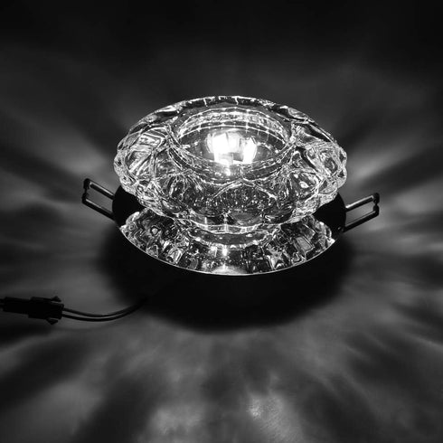 Haofy Ceiling Crystal Light Fixture, LED Recessed Lamp, Modern Chandelier Home Lighting Fixtures for Bathroom, Living