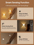 GeyouLux 10-100% Dimmable 2700-6500K, 3 5000mAh 2-Pack Motion Sensor Wall Lights, Wireless Rechargeable Wall Sconce