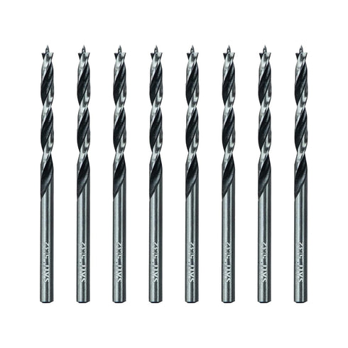 Sali 8PCS Brad Point Wood Drill Bit Set, 5/32" Carbon Steel for Hardwood, Plywood, and Plastic Drilling