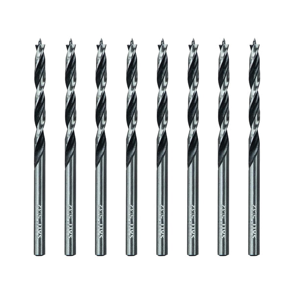 Sali 8PCS Brad Point Wood Drill Bit Set, 5/32" Carbon Steel for Hardwood, Plywood, and Plastic Drilling