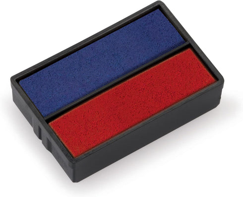 Trodat Printy 4850 Date Stamp, Pocket Sized Self Inking Stamp, Blue and Red Ink