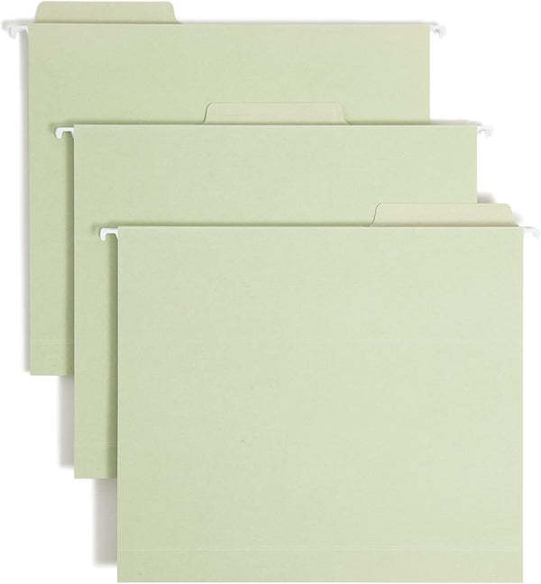 Smead FasTab Hanging Box Bottom File Folder, 2” Expansion, Letter Size, Moss, 20 per Box (64201)