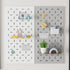 6Pcs POPETPOP Pegboard Bins Kit with Hooks Clear Plastic Storage Organizer Bins for Workbench Garage Tool Parts