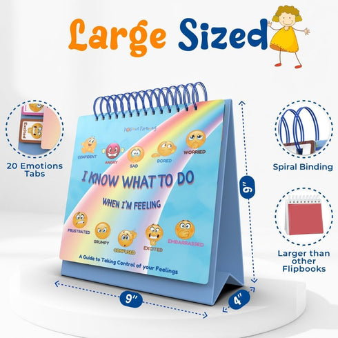 Thought-Spot I Know What to Do Flipbook | Emotions Wheel & Feelings Chart | Emotional Regulation Tool for Home, Class