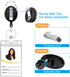 HASFINE Elegant ID Badge Holders 2 Pack Bling Rhinestone Retractable Badge Reels with Belt Clip & Key Ring (Black &