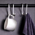 4 Pack Over Cabinet Drawer Double Hooks, Stainless Steel Narrow Door Hook for Kitchen, Bathroom, and Wardrobe Door