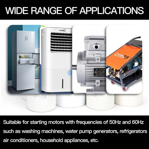 100UF CBB60 Motor Run Capacitor: 450VAC 50/60HZ for Washing Machines, Air Conditioners, and Water Pumps
