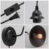 Set 2 Plug in Wall Sconces, Vintage Plug in Wall Lamp of with On/Off Switch, Metal Black Industrial Wall Mounted Light