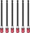 6pcs 150mm Magnetic Screwdriver Bits Holder Extension - Quick Release Drill Bit Chuck Adapter with 1/4" Hex Shank for