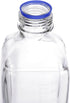 4 Pack 1000 mL Graduated Square Glass Bottle with GL45 Orange Polypropylene Screw Cap