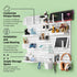 Pegboard Combination Wall Organizer, Wall Mounted Storage Set with 2 Pegboards & 13 Accessories, Kitchen Organizer,