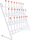 iplusmile Peg Wall Glassware Drying Rack, 24 Peg Metal Wire Lab Glassware Rack, Self-Standing/Wall-Mount