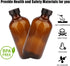 8oz Amber Glass Bottles, 20 Pack with Black Lids, 20 Labels, Funnels, Droppers, and Brush