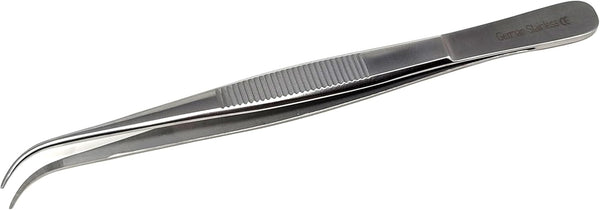 Lab Tweezers High Precision Forceps - 6" Fine Strong Curved Point Stainless Steel Tweezers