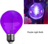 G40 Light Bulbs Replacement, Purple 1W Shatterproof Plastic LED Globe Bulbs, E12/C7 Base, 15 Pack for Indoor Outdoor