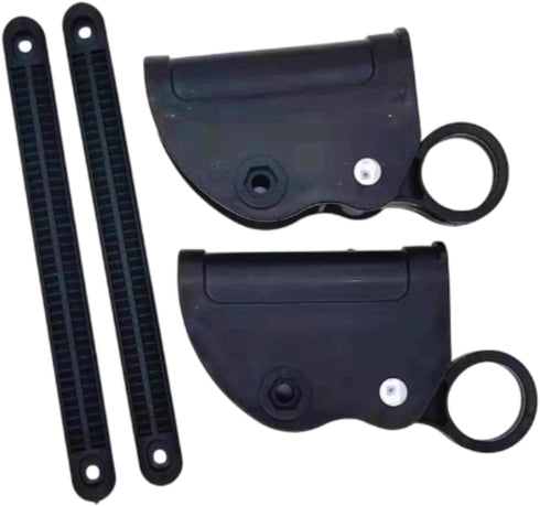 MCMUZKZS Heavy Duty Locking Latch Hinge Pair for 2cm Tube Folding Chairs, Black,