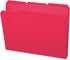 Smead Poly File Folder - 1/3-Cut Tab, Letter Size, Red - 24 per Box