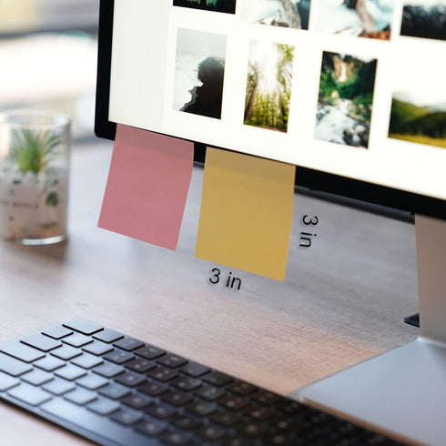 Sticky Notes 3x3 in, Colorful Super Sticky Notes, Basic Office Supplies, Suitable for Office, School, Etc.