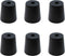 PENCK 6pcs Black Rubber Stopper with Hole, 18mm to 24mm Tapered Plug for Test Tubes, Lab Home Use