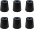 PENCK 6pcs Black Rubber Stopper with Hole, 18mm to 24mm Tapered Plug for Test Tubes, Lab Home Use
