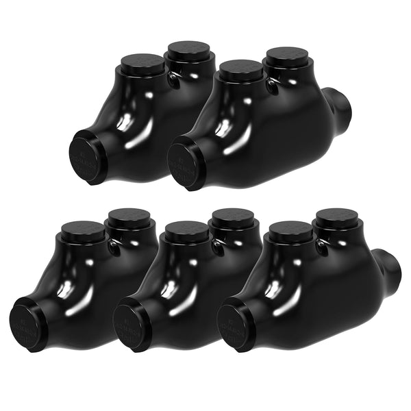 5 Pack Insulated Inline Splice Connector 2-14 AWG Aluminum to Copper Wire Connectors, 5/32" Slotted Allen Hex