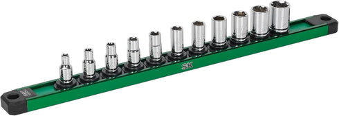SK Tools USA 1/4" Drive, 11 Piece, 6 Point SAE, Standard Chrome Socket Set by SK Tools