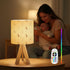 RAINFALLARING Seamless Tripod Table Lamp Cute Baby Giraffe Small Hand Drawn Nursery Animal Bedside Lamps Small Lamp