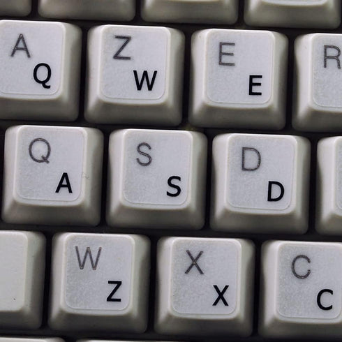 4Keyboard English US Clear Transparent Background Keyboard Stickers with Black Lettering