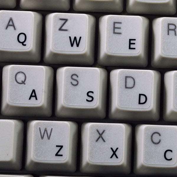 4Keyboard English US Clear Transparent Background Keyboard Stickers with Black Lettering