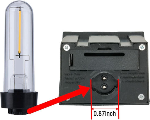 YONGJIA Outdoor Solar Bulb Replacement, LED Filament Garden Light, Warm White, Replacement Bulb for Garden