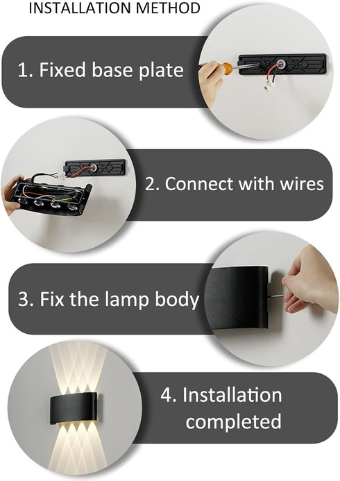 EMCXXCJQ Pack Stairway(White,2.9IN) Wall Lights for Bedroom Wall Sconce High Brightness LED Light Source Porch Fixture