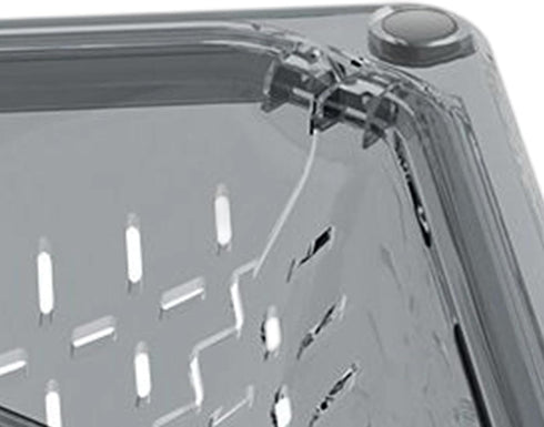 Generic 17x17x9.5cm Magnetic Corner Sink Strainer Basket With Twist-Open Bottom PP Triangular Drain Basket, Magnetic