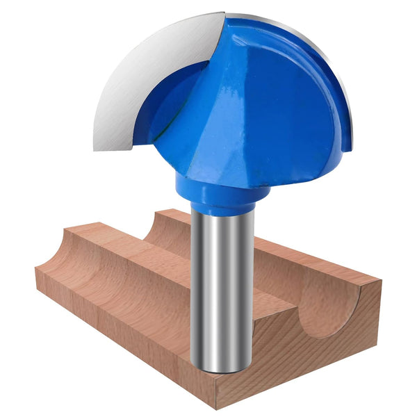 Core Box Router Bit, 1/2 Inch Shank Round Nose Cove Box Router Bit for Woodworking