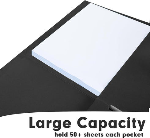 Two Pocket Folders, RAZCC 50 Pack 2 Pocket Folders for Letter Size Paper, Pockets for School Office Business Home