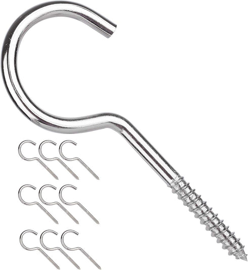 Large Screw Hooks - 4 Inches Heavy Duty Ceiling Hooks for Indoor and Outdoor Hanging Plants, 10 Pieces